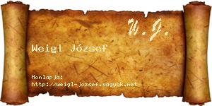 Weigl József névjegykártya